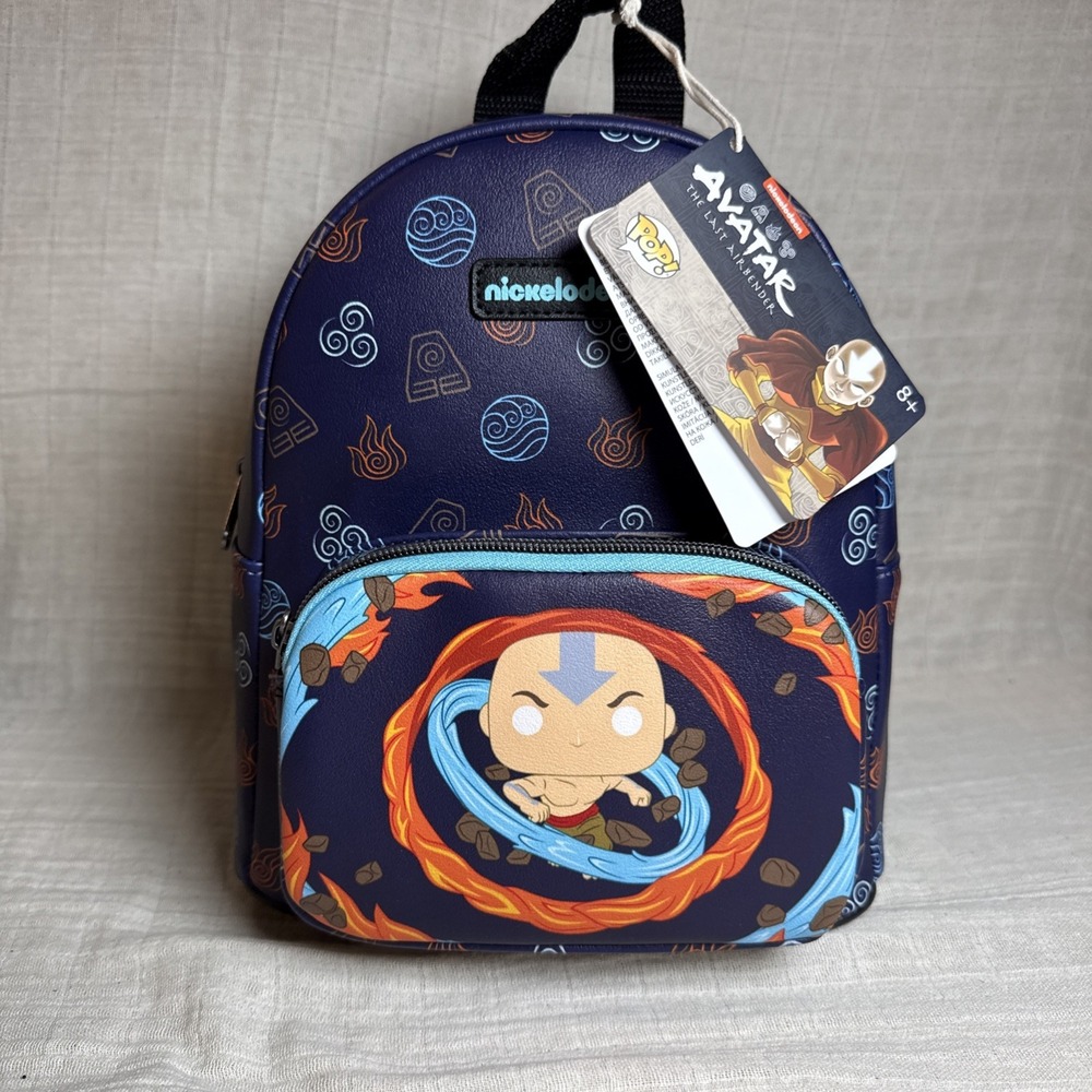 Nickelodeon Avatar The Last Airbender Aang Mini Backpack Funko Pop Vegan Leather
